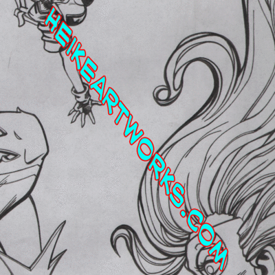  femforce #152  original cover art sexy superheroines heike  - Thumbnail 3