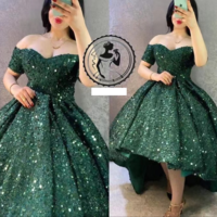 Off Shoulder Hi Low Prom Dresses Homecoming Gown - Thumbnail 2