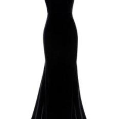 Spaghetti straps black mermaid prom dresses - Thumbnail 3