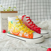 New Strawberry Lemon Hand Painted Shoes - Thumbnail 3