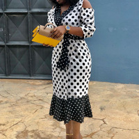 Temperament Women'S Plus Size High Waist Dress - Thumbnail 1