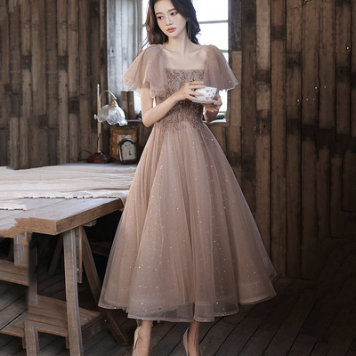 Cute tulle sequins short prom dress homecoming dress - Thumbnail 4