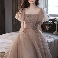 Cute tulle sequins short prom dress homecoming dress - Thumbnail 3