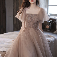 Cute tulle sequins short prom dress homecoming dress - Thumbnail 6