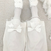 Spring Autumn Soft Bow Pink White Black Blue Trouser Pants - Thumbnail 7