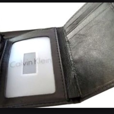 Calvin klein black tri-fold wallet  