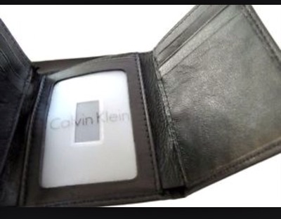 Calvin klein black tri-fold wallet  