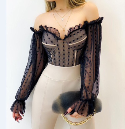 Long Sleeve Fashion Sexy Shirt Tops