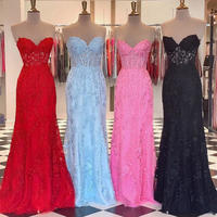 Stunning Strapless Lace Mermaid Prom Dress with Appliques,789 - Thumbnail 1