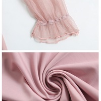 Plus Size Women Summer Vacation Swimsuit Pink & Black Dress - Thumbnail 8