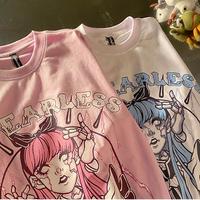 Harajuku Anime Girl Print Tshirt - Thumbnail 4