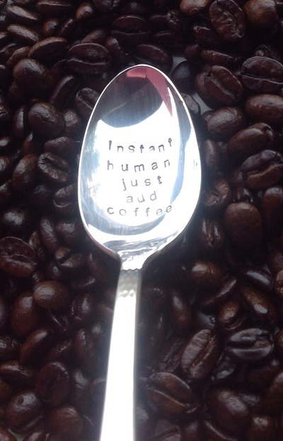 Instant Human Hand Stamped Spoon
