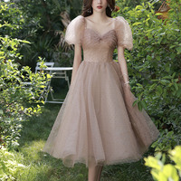 Cute tulle short prom dress homecoming dress - Thumbnail 6