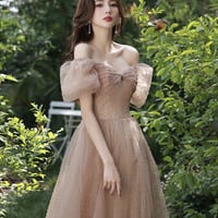Cute tulle short prom dress homecoming dress - Thumbnail 1