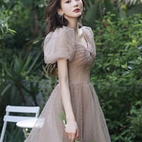 Cute tulle short prom dress homecoming dress - Thumbnail 2