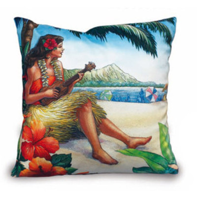 "vintage hawaii" velvet pillow cover!