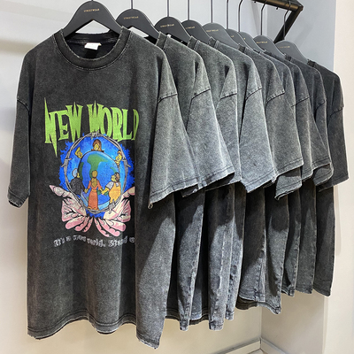 VINTAGE NEW WORLD ACID WASH T SHIRT