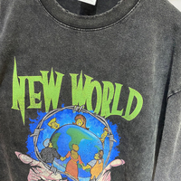 VINTAGE NEW WORLD ACID WASH T SHIRT - Thumbnail 3