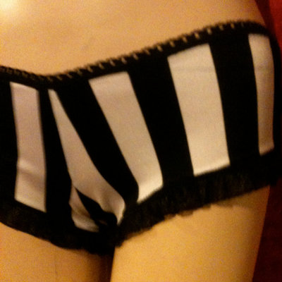 Black and white  panties - hot pants