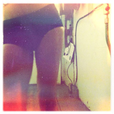 mens retro black Lycra briefs