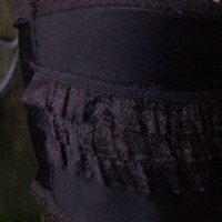 black boyshort with ruffles - Thumbnail 2