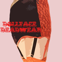 retro black lyrca and red lace garter skirt - Thumbnail 4