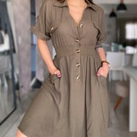 Casual Fashion Women Short Sleeve Dress - Thumbnail 2