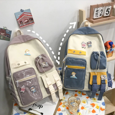 Fashion women's backpacks summer contrast 