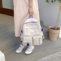 Fashion Women's Backpack Trendy Nylon Waterproof - Thumbnail 5