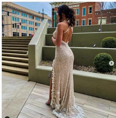 Glitter Sexy Halter Mermaid Reflective Prom Dresses Spaghetti Straps African Long Formal Evening Gowns Graduation Party Dresses