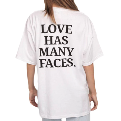 Free Shipping-"LOVE HAS MANY FACES" TEE