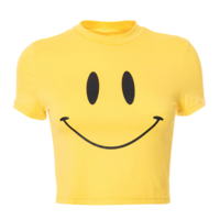 SMILEY FACE CROP TOP - Thumbnail 3