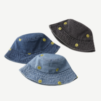 VINTAGE SMILEY FACE BUCKET HAT - Thumbnail 1