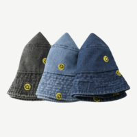 VINTAGE SMILEY FACE BUCKET HAT - Thumbnail 2