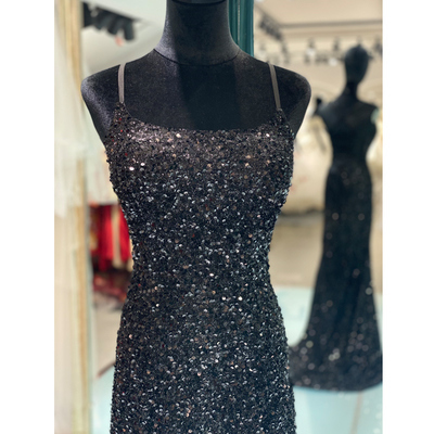 Popular Sequins Long Prom Dresses, High Slit Newest Prom Dresses,1346