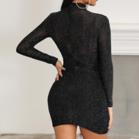 Fashion Sexy V-Neck Long Sleeve Dress - Thumbnail 3