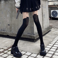 Japanese Sexy Bow Night Black Tights Stockings - Thumbnail 2