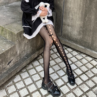 Japanese Sexy Circle Open Bow Tights Stockings - Thumbnail 2