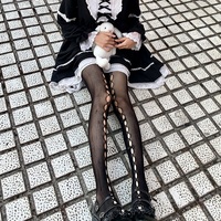 Japanese Sexy Circle Open Bow Tights Stockings - Thumbnail 4