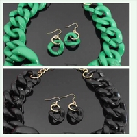 Drama Chunky Chain Necklace Set - Thumbnail 2