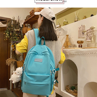 Casual Waterproof Nylon Women Bags School Backpack - Thumbnail 6