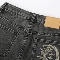 Free Shipping-90's MOON & SUN DENIM SHORTS - Thumbnail 3