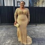 Plus Size Mother of the Bride Dresses with Full Sleeves-1
