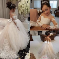 Sweet Flower Girl Dresses with Appliqué - Thumbnail 1