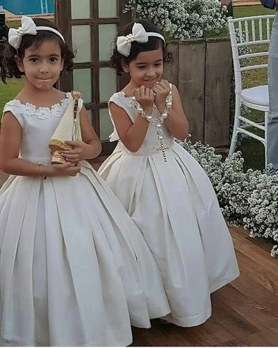 Sweet Flower Girl Dresses Floor Length with Flowers