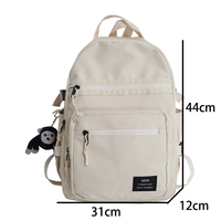 Waterproof Nylon Women Backpack Unisex Multi-Pocket - Thumbnail 7