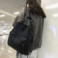 Fashion Backpack Laptop Backbag PU Leather  - Thumbnail 3