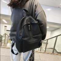 Fashion Backpack Laptop Backbag PU Leather  - Thumbnail 4