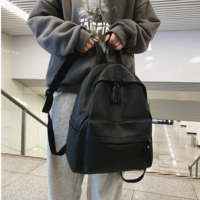 Fashion Backpack Laptop Backbag PU Leather  - Thumbnail 5