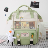 5Pcs/set Canvas School Backpacks Women Lovely - Thumbnail 5